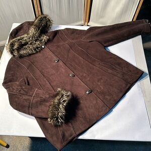 Novelti Winter Coat 3X Button Up Lined Soft Faux Fur